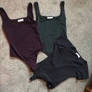 Women's Babaton Bodysuits - Black, Dark Green, Purple